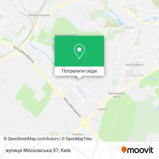 Карта вулиця Московська 57