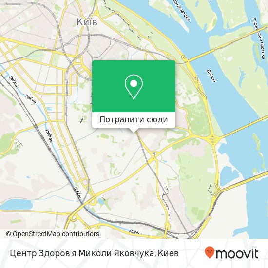 Карта Центр Здоров'я Миколи Яковчука