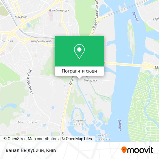 Карта канал Выдубичи