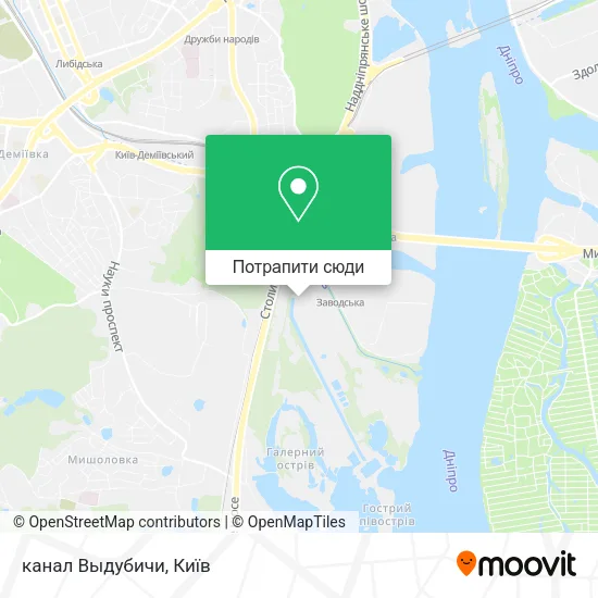 Карта канал Выдубичи