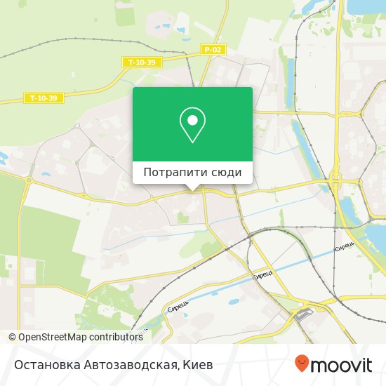 Карта Остановка Автозаводская