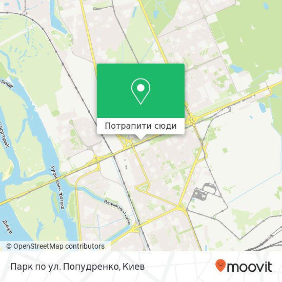 Карта Парк по ул. Попудренко