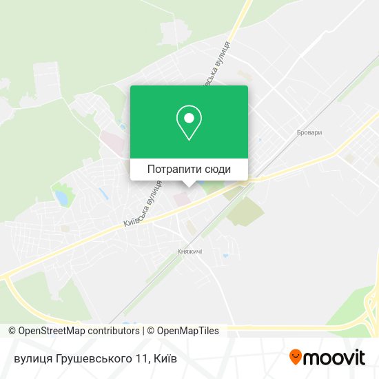 Карта вулиця Грушевського 11