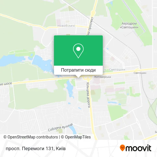 Карта просп. Перемоги 131