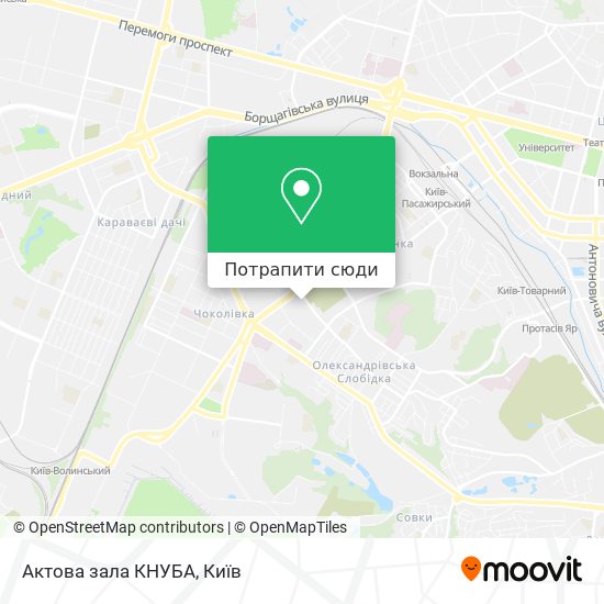 Карта Актова зала КНУБА