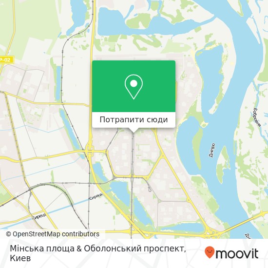 Карта Мінська площа & Оболонський проспект