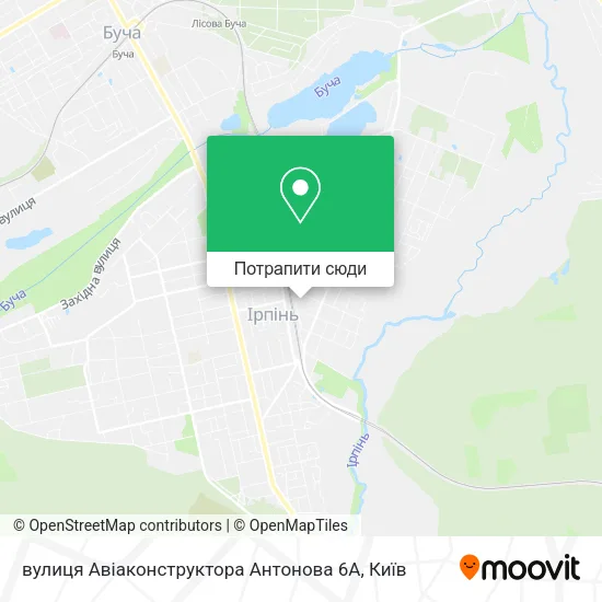 Карта вулиця Авіаконструктора Антонова 6А