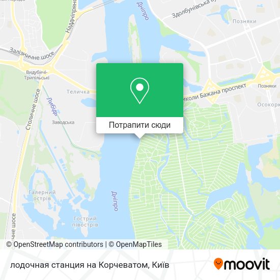 Карта лодочная станция на Корчеватом