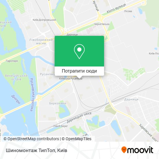 Карта Шиномонтаж ТипТоп