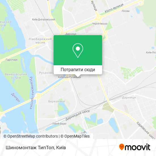 Карта Шиномонтаж ТипТоп