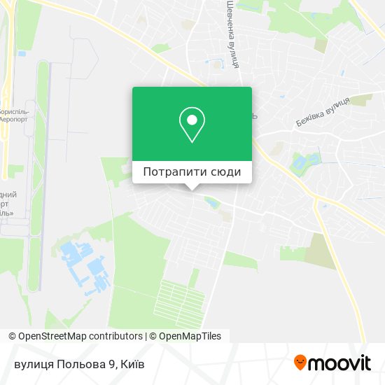 Карта вулиця Польова 9