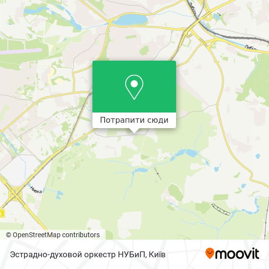 Карта Эстрадно-духовой оркестр НУБиП