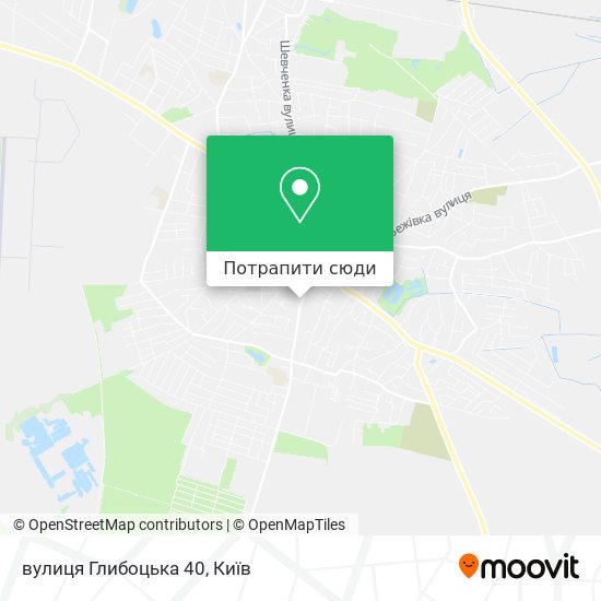 Карта вулиця Глибоцька 40