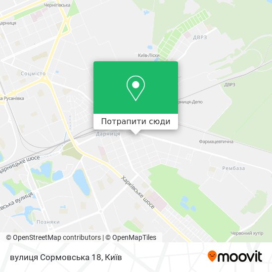 Карта вулиця Сормовська 18