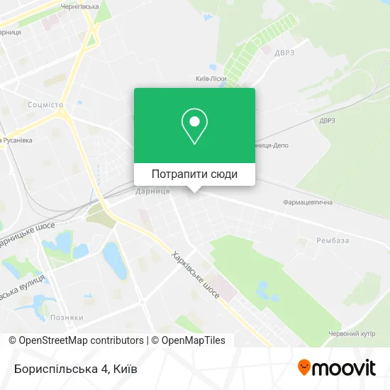 Карта Бориспільська 4