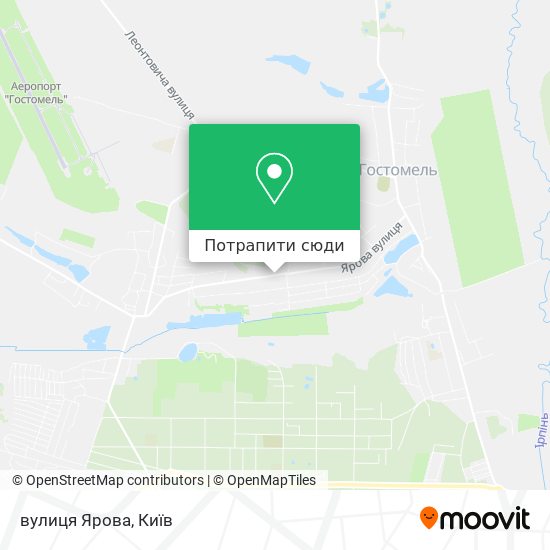 Карта вулиця Ярова