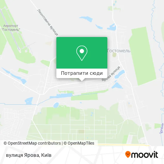 Карта вулиця Ярова
