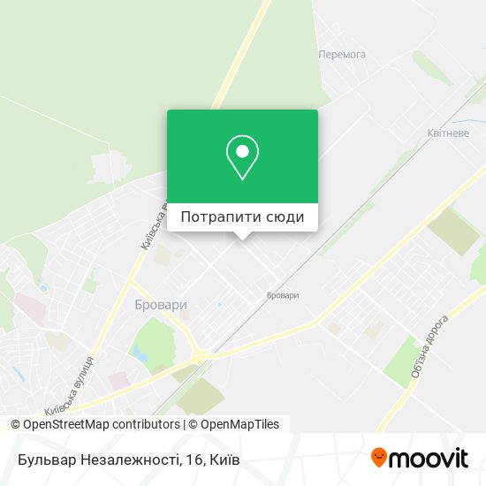 Карта Бульвар Незалежності, 16