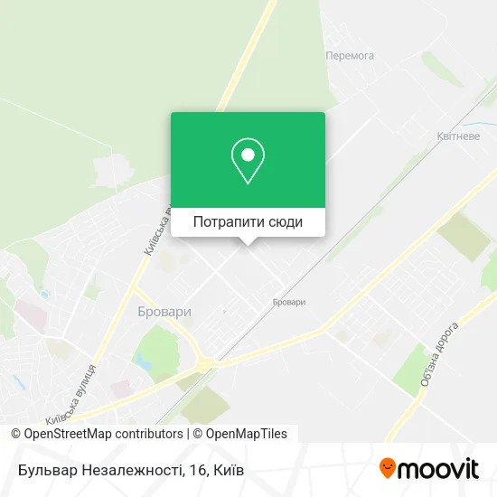 Карта Бульвар Незалежності, 16