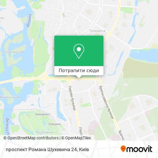 Карта проспект Романа Шухевича 24