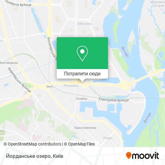 Карта Йорданське озеро