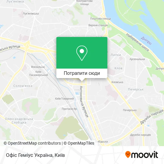 Карта Офіс Геміус Украïна