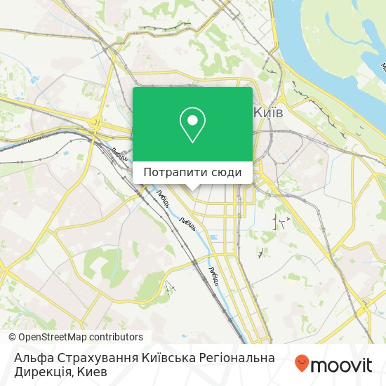 Карта Альфа Страхування Київська Регіональна Дирекція
