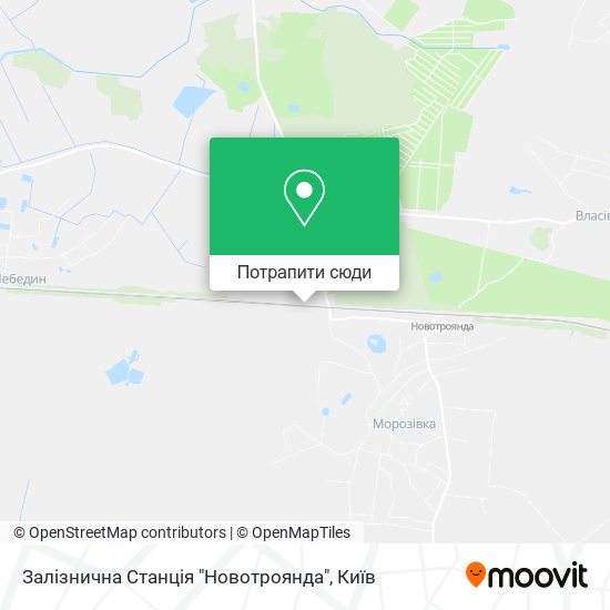 Карта Залізнична Станція "Новотроянда"