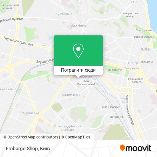 Карта Embargo Shop