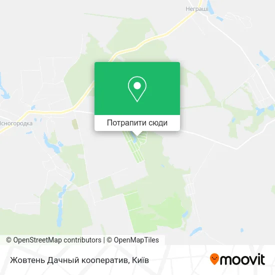 Карта Жовтень Дачный кооператив