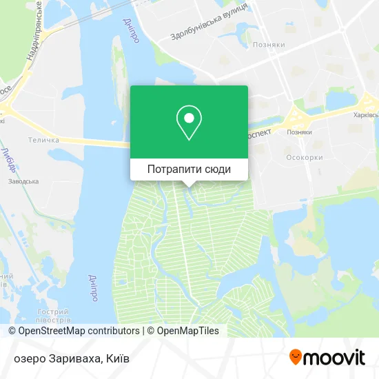 Карта озеро Зариваха