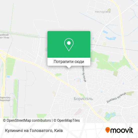 Карта Кулиничі на Головатого