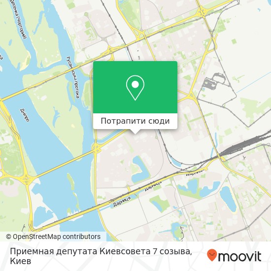Карта Приемная депутата Киевсовета 7 созыва