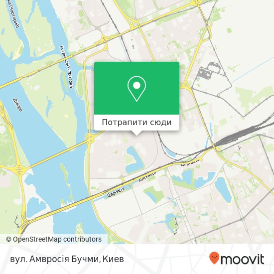 Карта вул. Амвросія Бучми