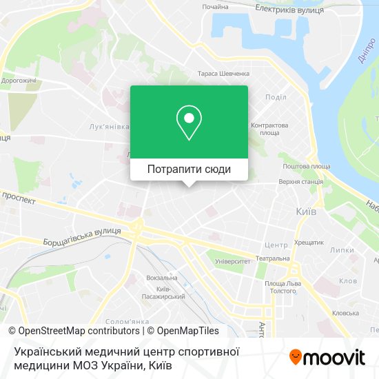 Карта Український медичний центр спортивної медицини МОЗ України
