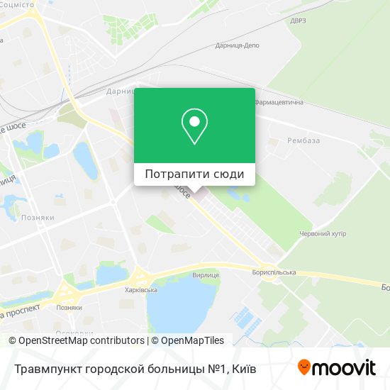 Карта Травмпункт городской больницы №1