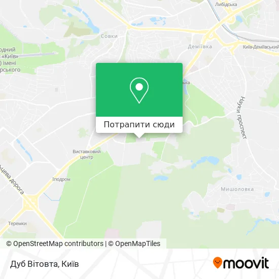 Карта Дуб Вітовта