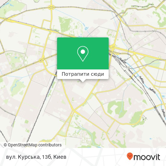 Карта вул. Курська, 13б