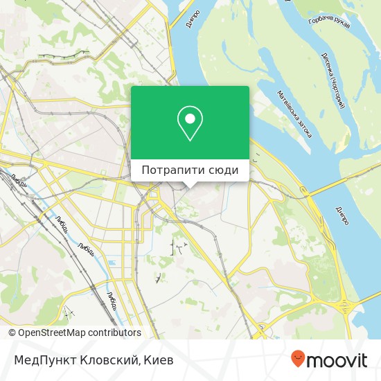 Карта МедПункт Кловский