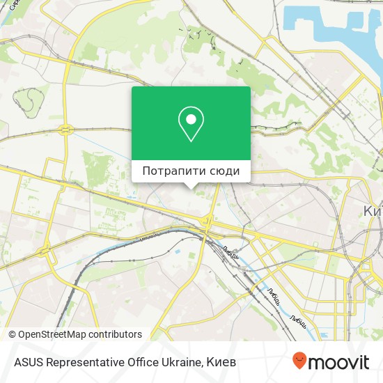 Карта ASUS Representative Office Ukraine