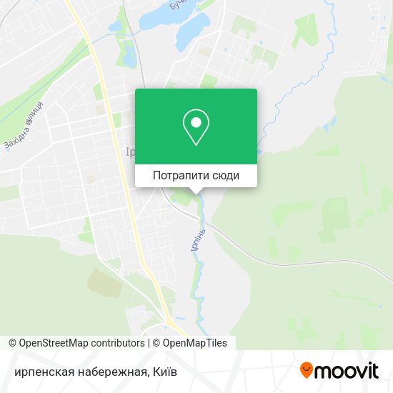 Карта ирпенская набережная