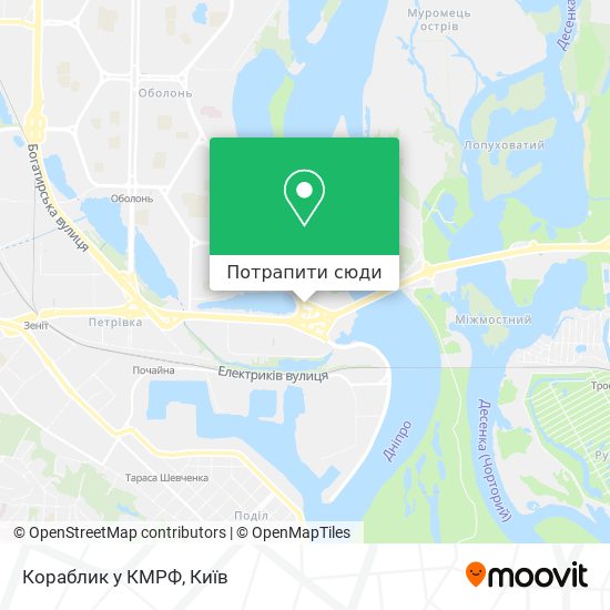 Карта Кораблик у КМРФ