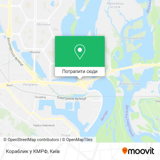 Карта Кораблик у КМРФ