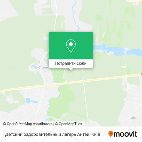 Карта Детский оздоровительный лагерь Антей