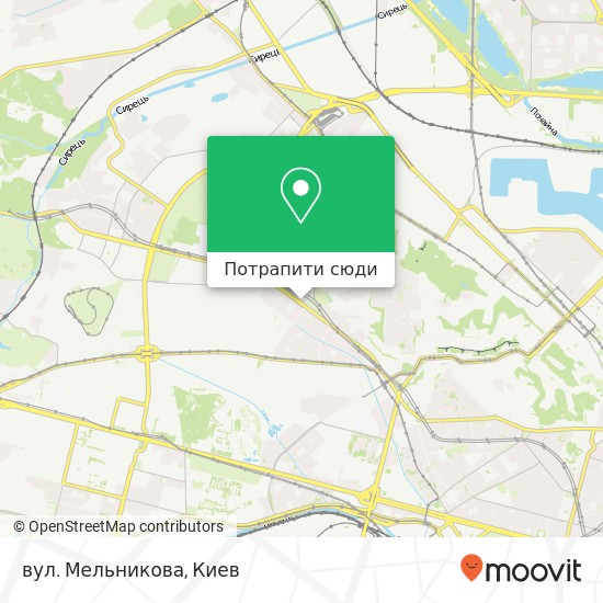 Карта вул. Мельникова