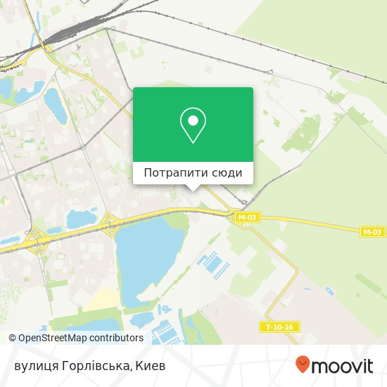 Карта вулиця Горлівська