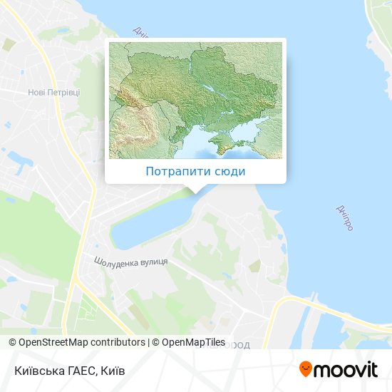 Карта Київська ГАЕС