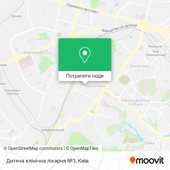 Карта Дитяча клінічна лікарня №3