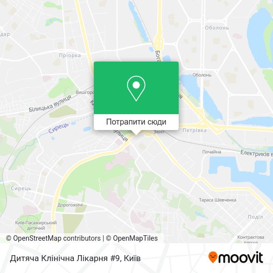 Карта Дитяча Клінічна Лікарня #9