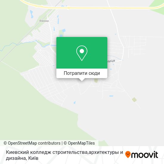 Карта Киевский колледж строительства,архитектуры и дизайна